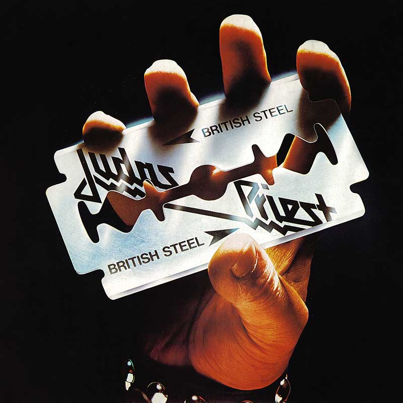 Judas Priest, "British Steel", okładka Rosław Szaybo